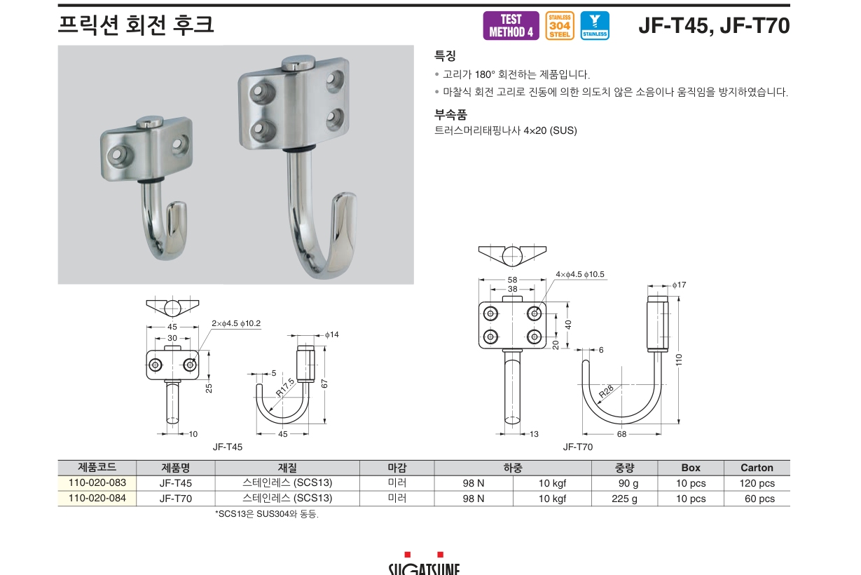 JF-T45, JF-T70 — JF-T70