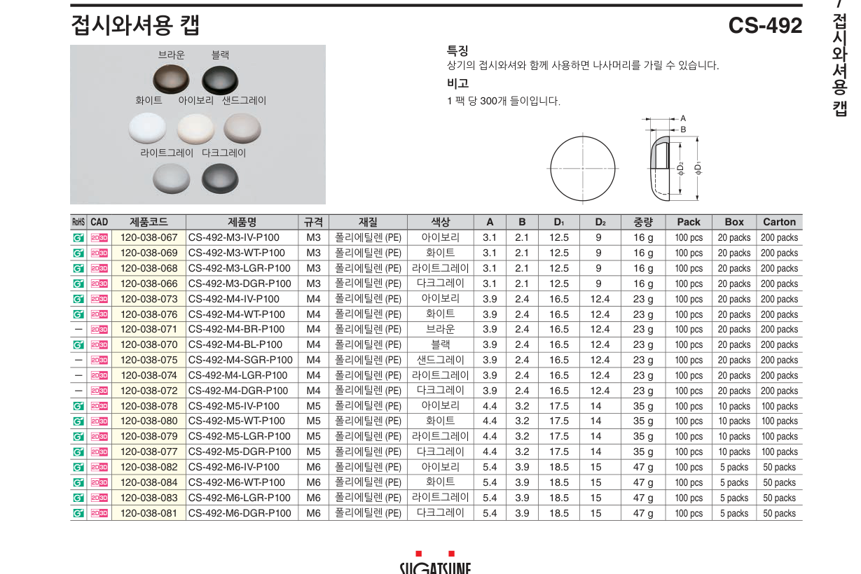 CS-492 — CS-492-M3-WT-P100